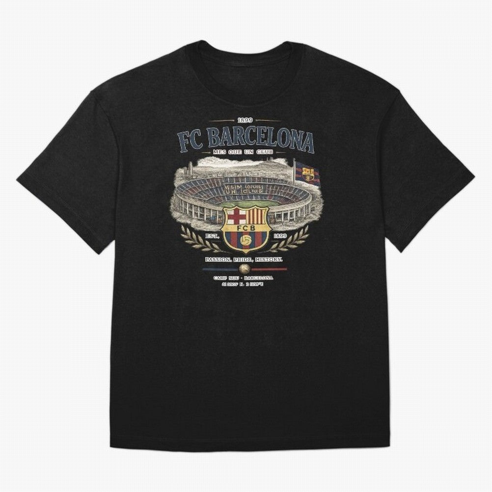 FC Barcelona Vintage Football Streetwear Oversized T-Shirt Share the Excitement of FIFA World Cup 2026 USA Canada Mexico Spirit, Filled with England, France and Netherlands, Mbappe and Neymar, Vintage Soccer Flavor, Modern Football Stars, National