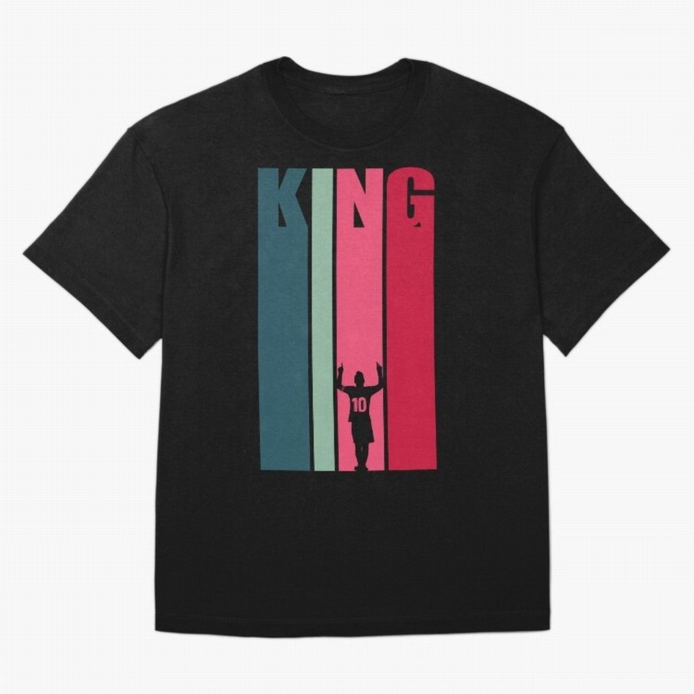 Soccer's King. Oversized T-Shirt Show Your Stadium Side during Global Football Passion for FIFA World Cup 2026 Group Stage, Connected to Messi, Neymar and Mbappe, Argentina, France and Brazil, Match Day Excitement, Supporter Culture, Golden Goals