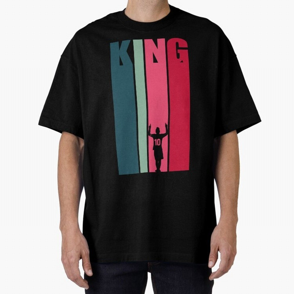 Soccer's King. Oversized T-Shirt Show Your Stadium Side during Global Football Passion for FIFA World Cup 2026 Group Stage, Connected to Messi, Neymar and Mbappe, Argentina, France and Brazil, Match Day Excitement, Supporter Culture, Golden Goals