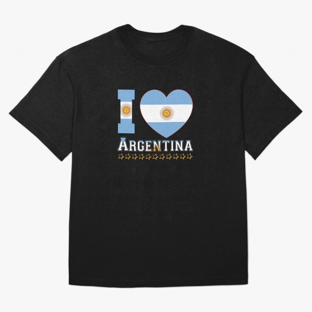 I love Argentina Classic T-Shirt Represent Football Lovers during FIFA World Cup 2026 Spirit, Celebrating Argentina, Mbappe and Neymar, Goal Celebration Energy, Supporter Heritage, Football Icons and Worldwide Tournament Joy; Ideal for Passionate