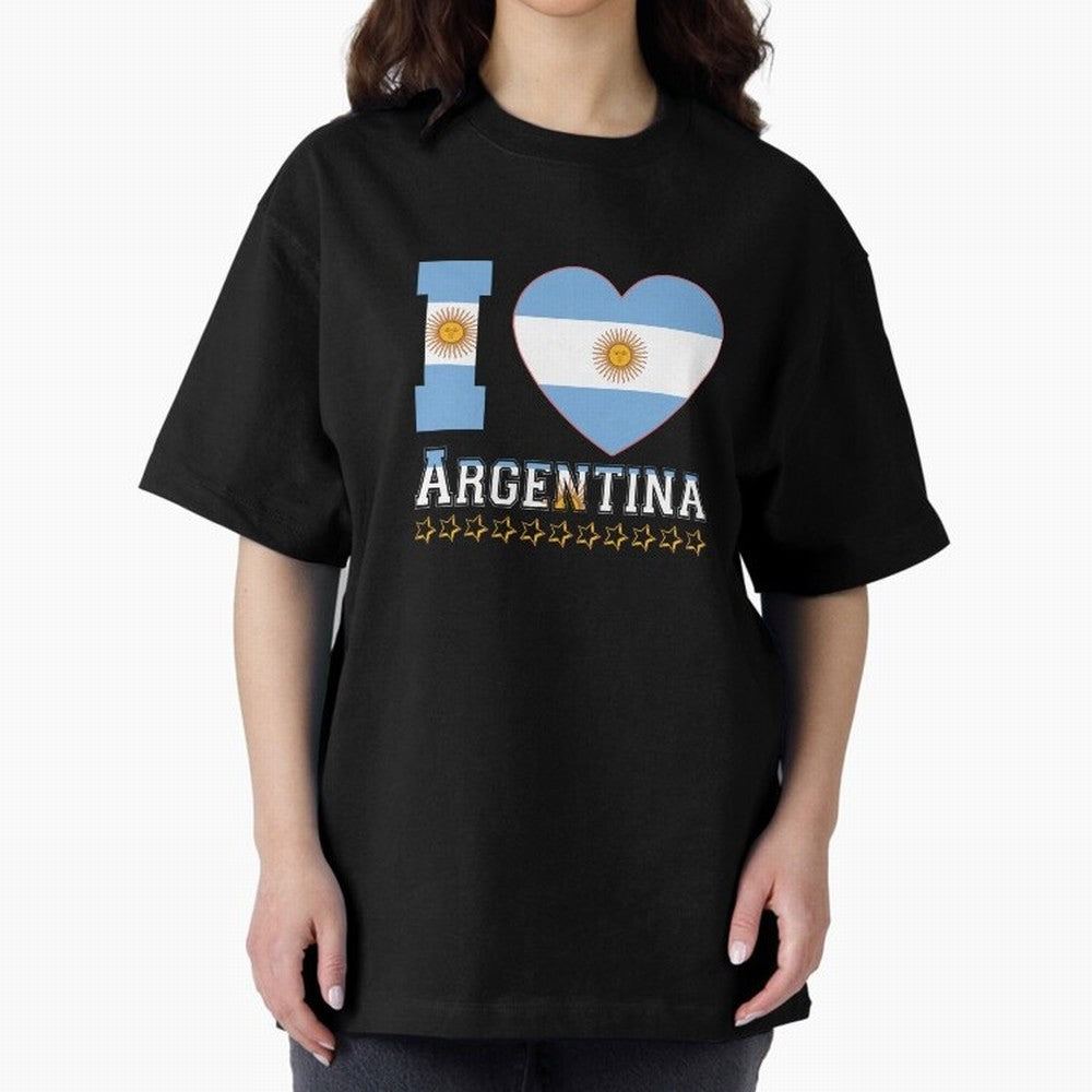 I love Argentina Classic T-Shirt Represent Football Lovers during FIFA World Cup 2026 Spirit, Celebrating Argentina, Mbappe and Neymar, Goal Celebration Energy, Supporter Heritage, Football Icons and Worldwide Tournament Joy; Ideal for Passionate