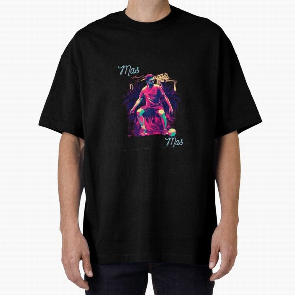 Messi Mas Messi Oversized T-Shirt Fuel the Hype around FIFA World Cup 2026 Celebrating Haaland and Mbappe, Spain Energy, Football Festival Excitement, Trophy Ambitions, Country Rivalries and Star Player Buzz; Perfect for People Who Love Argentina,