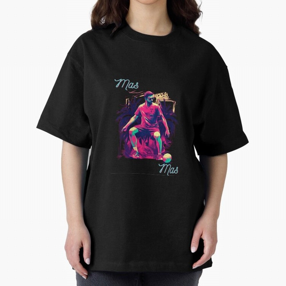 Messi Mas Messi Oversized T-Shirt Fuel the Hype around FIFA World Cup 2026 Celebrating Haaland and Mbappe, Spain Energy, Football Festival Excitement, Trophy Ambitions, Country Rivalries and Star Player Buzz; Perfect for People Who Love Argentina,