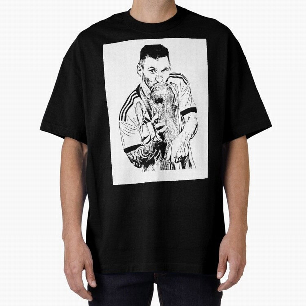 Drawing Leo Messi Classic T-Shirt Follow Every Goal of Match Day Hype around FIFA World Cup 2026 Group Stage, Mbappe, Spain, Football Festival Excitement, Trophy Ambitions, Country Rivalries and Star Player Buzz; Made for Die Hard Supporters,