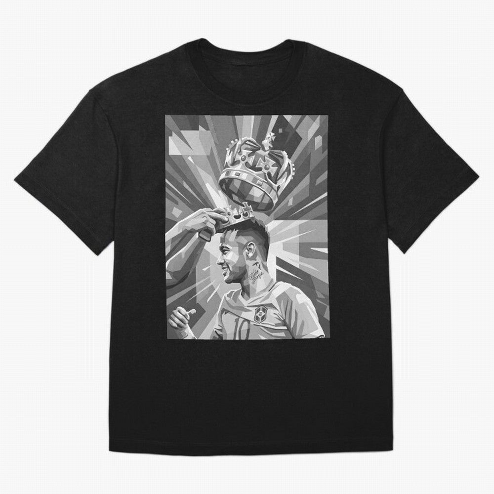 Neymar Grayscale Classic T-Shirt Turn Football Passion into FIFA World Cup 2026 USA Canada Mexico Spirit, Centered on Spain and Netherlands, Mbappe, Goal Celebration Energy, Supporter Heritage, Football Icons and Worldwide Tournament Joy; Great for