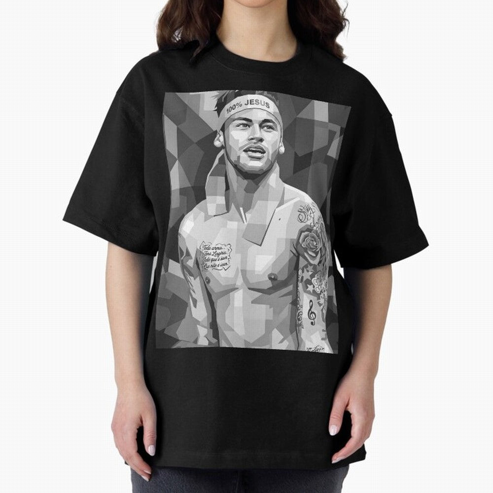 Neymar Grayscale Classic T-Shirt Carry the Colors and Pride of FIFA World Cup 2026 Group Stage for Fans of Mbappe and France, Bringing Match Day Excitement, Supporter Culture, Golden Goals and Global Football Passion; Perfect for Fans, Collectors,