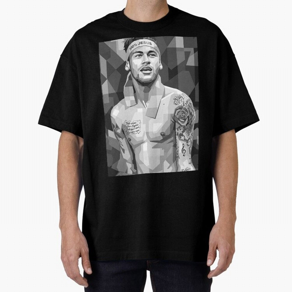 Neymar Grayscale Classic T-Shirt Carry the Colors and Pride of FIFA World Cup 2026 Group Stage for Fans of Mbappe and France, Bringing Match Day Excitement, Supporter Culture, Golden Goals and Global Football Passion; Perfect for Fans, Collectors,