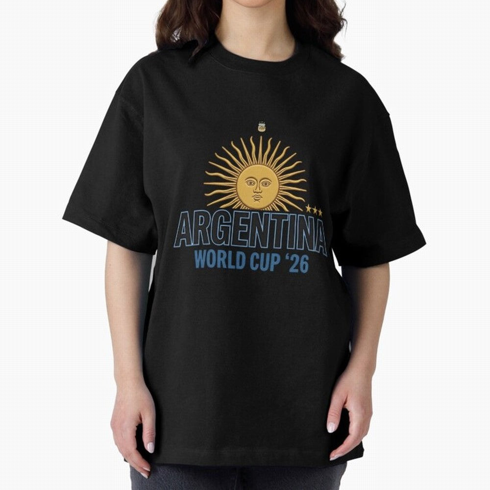 Argentina Football Sun of May - World Cup 2026 Gold Edition Essential T-Shirt Celebrate the Biggest Stage of FIFA World Cup 2026 Group Stage for Fans of Messi, CR7 and Mbappe and France and Portugal, Bringing Champion Mindset, Group Stage Buzz,