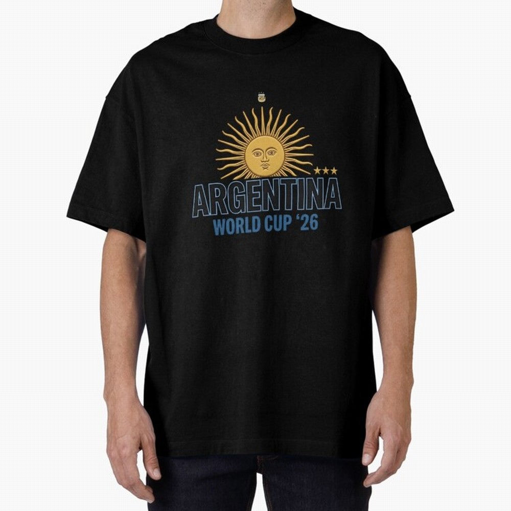 Argentina Football Sun of May - World Cup 2026 Gold Edition Essential T-Shirt Celebrate the Biggest Stage of FIFA World Cup 2026 Group Stage for Fans of Messi, CR7 and Mbappe and France and Portugal, Bringing Champion Mindset, Group Stage Buzz,