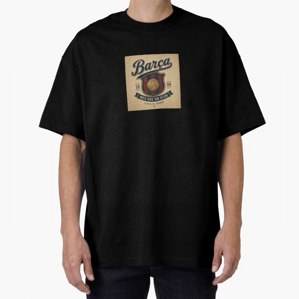 Bar?a Oversized T-Shirt Carry National Pride through Global Football Passion for FIFA World Cup 2026 USA Canada Mexico, Inspired by CR7 and Messi, Brazil, Retro Football Energy, Iconic Rivalries, Trophy Chase Drama and Stadium Atmosphere; Great for