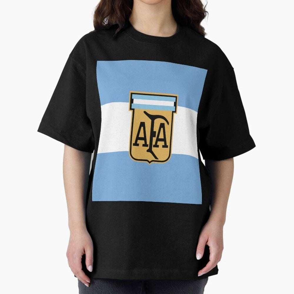 Argentina | 2026 World Cup Fan Apparel Oversized T-Shirt Represent Football Lovers during the FIFA World Cup 2026 Journey through Messi and Cristiano Ronaldo Highlights, Germany Pride, Game Day Rituals, Football Legends, Country Pride and the Road