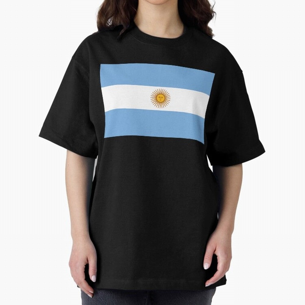Argentina Oversized T-Shirt Show Championship Spirit for FIFA World Cup 2026 Group Stage Built around CR7 and Messi, Argentina Energy, Stadium Chants, National Pride, Trophy Dreams and Unforgettable Football Memories; Made for Die Hard Supporters,
