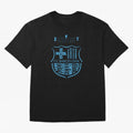 FC Barcelona three-time champion Oversized T-Shirt Carry the Dream of the FIFA World Cup 2026 USA Canada Mexico Journey through Haaland Highlights, England Pride, Vintage Soccer Flavor, Modern Football Stars, National Flags and Final Night Emotion;