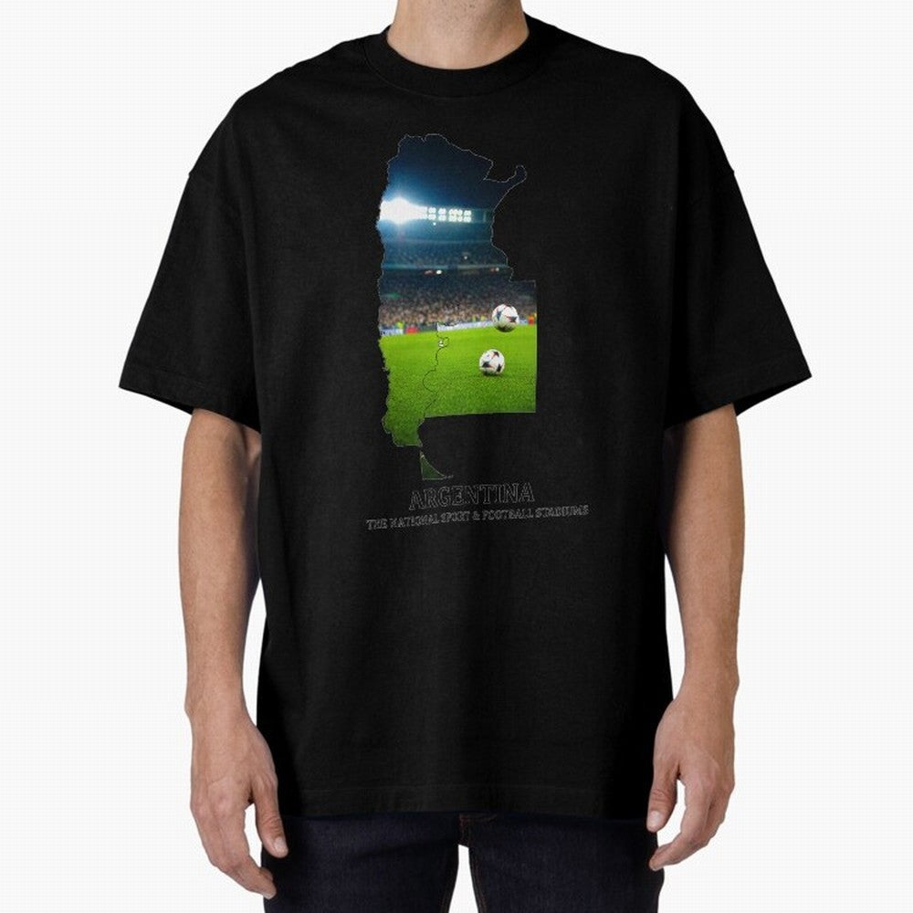 Argentina Map Art - Football Passion & National Stadiums Design Classic T-Shirt Bring Match Day Fire to FIFA World Cup 2026 Group Stage for Fans of Messi, Neymar and Mbappe and Argentina, Bringing Global Supporter Spirit, Legendary Goals, National
