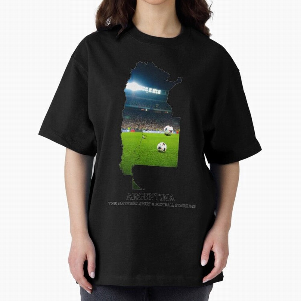 Argentina Map Art - Football Passion & National Stadiums Design Classic T-Shirt Bring Match Day Fire to FIFA World Cup 2026 Group Stage for Fans of Messi, Neymar and Mbappe and Argentina, Bringing Global Supporter Spirit, Legendary Goals, National