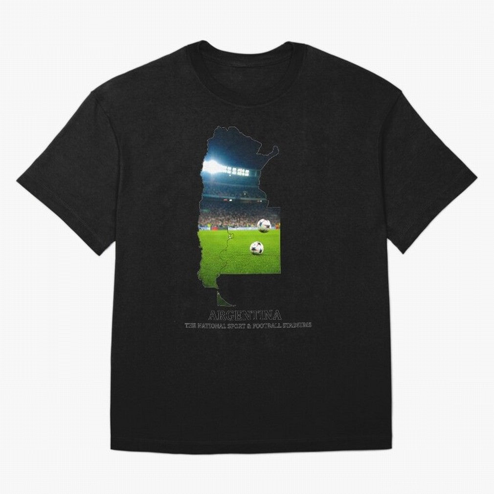 Argentina Map Art - Football Passion & National Stadiums Design Classic T-Shirt Bring Match Day Fire to FIFA World Cup 2026 Group Stage for Fans of Messi, Neymar and Mbappe and Argentina, Bringing Global Supporter Spirit, Legendary Goals, National