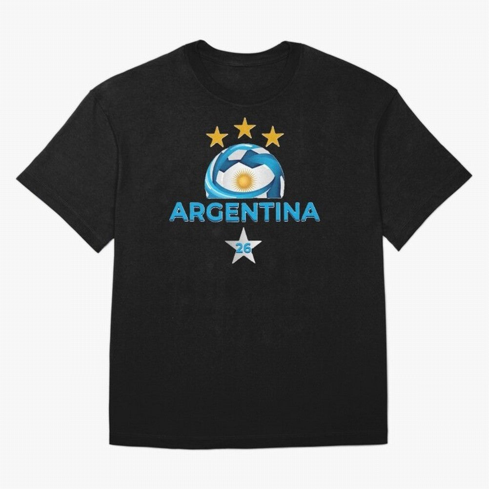Argentina 2026 Stars Oversized T-Shirt Fuel Global Football Passion for FIFA World Cup 2026, Made for Neymar, Netherlands, Football History, Final Match Energy, Crowd Noise and Once in a Lifetime Moments; Perfect for Fans, Collectors, Family