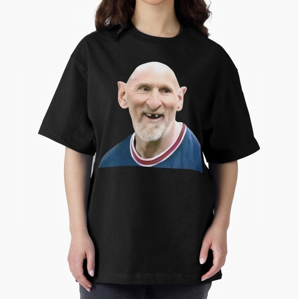 Old and Bald Messi Football Meme Oversized T-Shirt Show Passion for the Stars of FIFA World Cup 2026 Group Stage Spirit, Capturing France and Portugal, Messi and Cristiano Ronaldo, Soccer Culture, Superstar Moments, National Team Dreams and