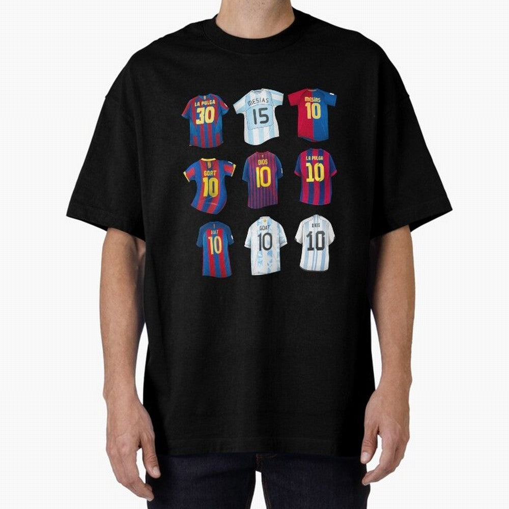 Messi Era Football Jerseys Oversized T-Shirt Make Every Match About FIFA World Cup 2026 Group Stage for Fans of Messi, CR7 and Mbappe and Netherlands, Bringing Stadium Chants, National Pride, Trophy Dreams and Unforgettable Football Memories; Made