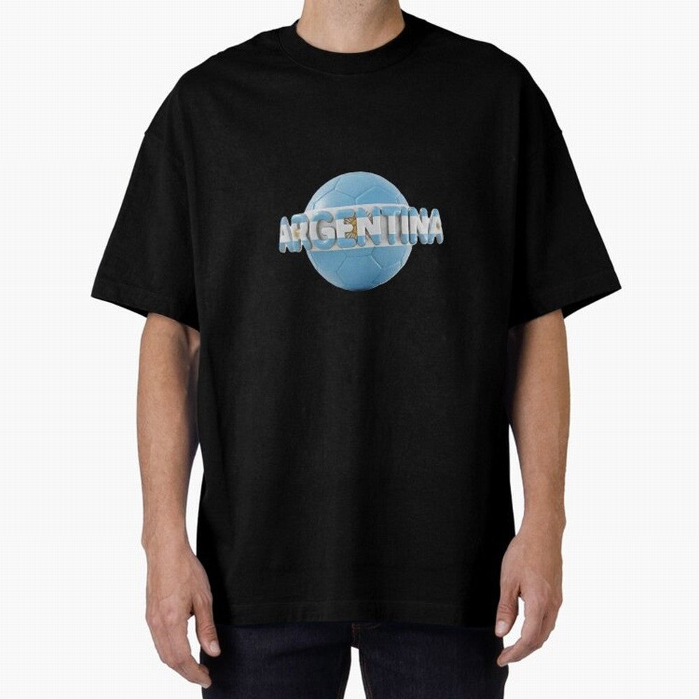 Argentina Soccer World Cup Oversized T-Shirt Follow the Final Road of FIFA World Cup 2026 Group Stage for Fans of Haaland and Mbappe and Argentina and Brazil, Bringing Stadium Chants, National Pride, Trophy Dreams and Unforgettable Football
