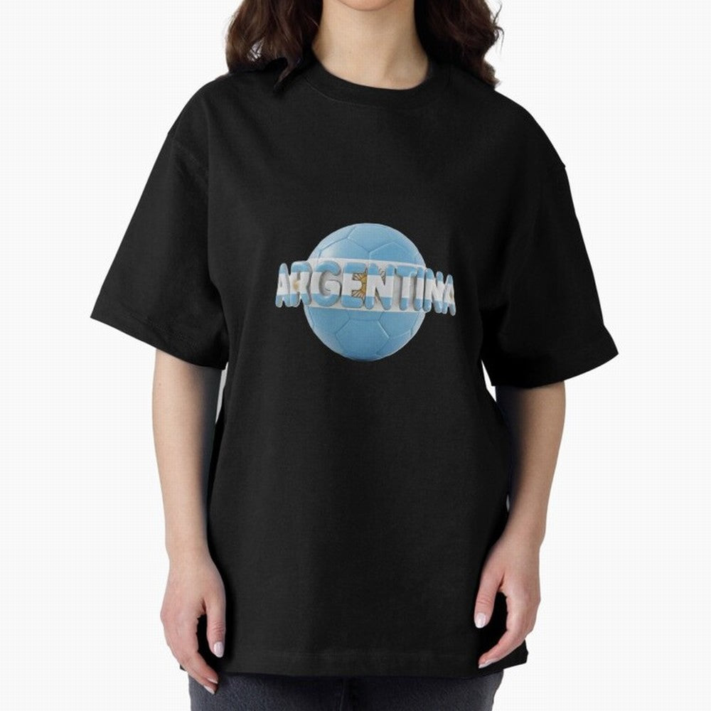 Argentina Soccer World Cup Oversized T-Shirt Follow the Final Road of FIFA World Cup 2026 Group Stage for Fans of Haaland and Mbappe and Argentina and Brazil, Bringing Stadium Chants, National Pride, Trophy Dreams and Unforgettable Football
