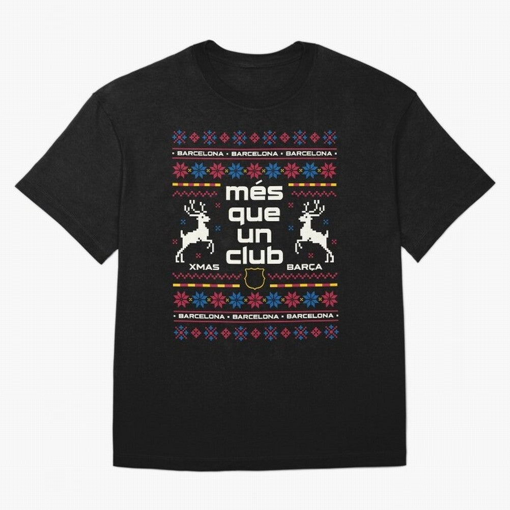 FC Barcelona Christmas Classic T-Shirt Celebrate Unforgettable Nights in Global Football Passion for FIFA World Cup 2026 Group Stage, Inspired by Mbappe and Neymar, France and Portugal, Football Passion, Legendary Performances, Festival Vibes and