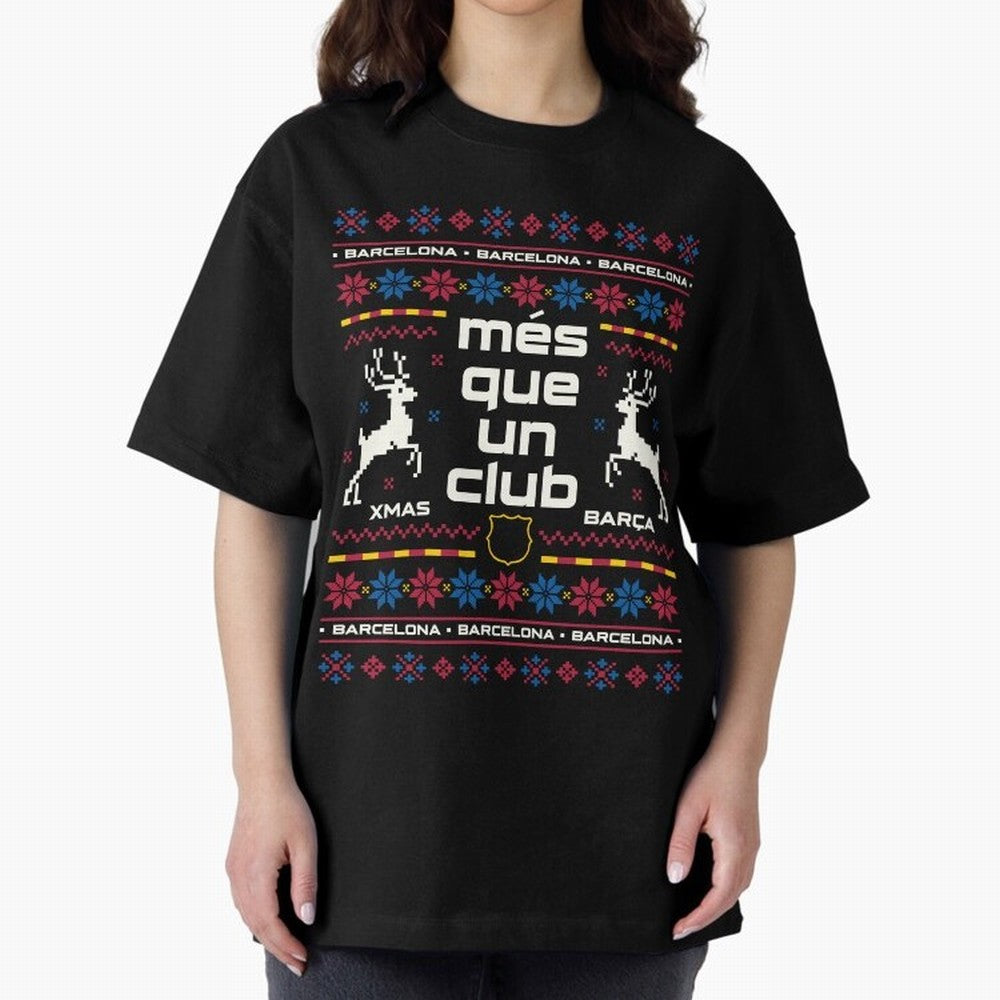 FC Barcelona Christmas Classic T-Shirt Celebrate Unforgettable Nights in Global Football Passion for FIFA World Cup 2026 Group Stage, Inspired by Mbappe and Neymar, France and Portugal, Football Passion, Legendary Performances, Festival Vibes and