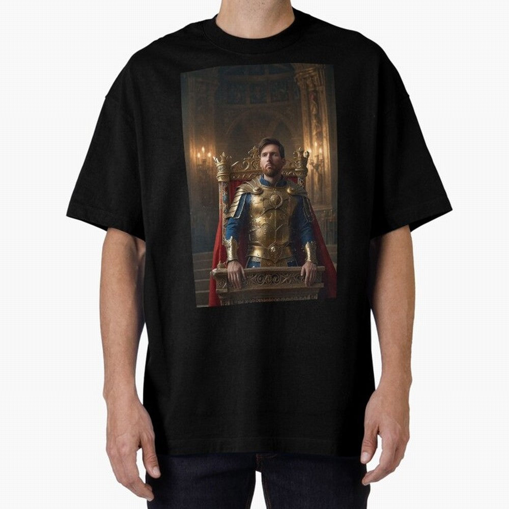 Messi the King 1 Oversized T-Shirt Step into Match Day Hype around FIFA World Cup 2026 Group Stage, Messi, CR7 and Mbappe, England, France and Netherlands, Stadium Memories, Football Loyalty, International Chants and Championship Tradition; Perfect