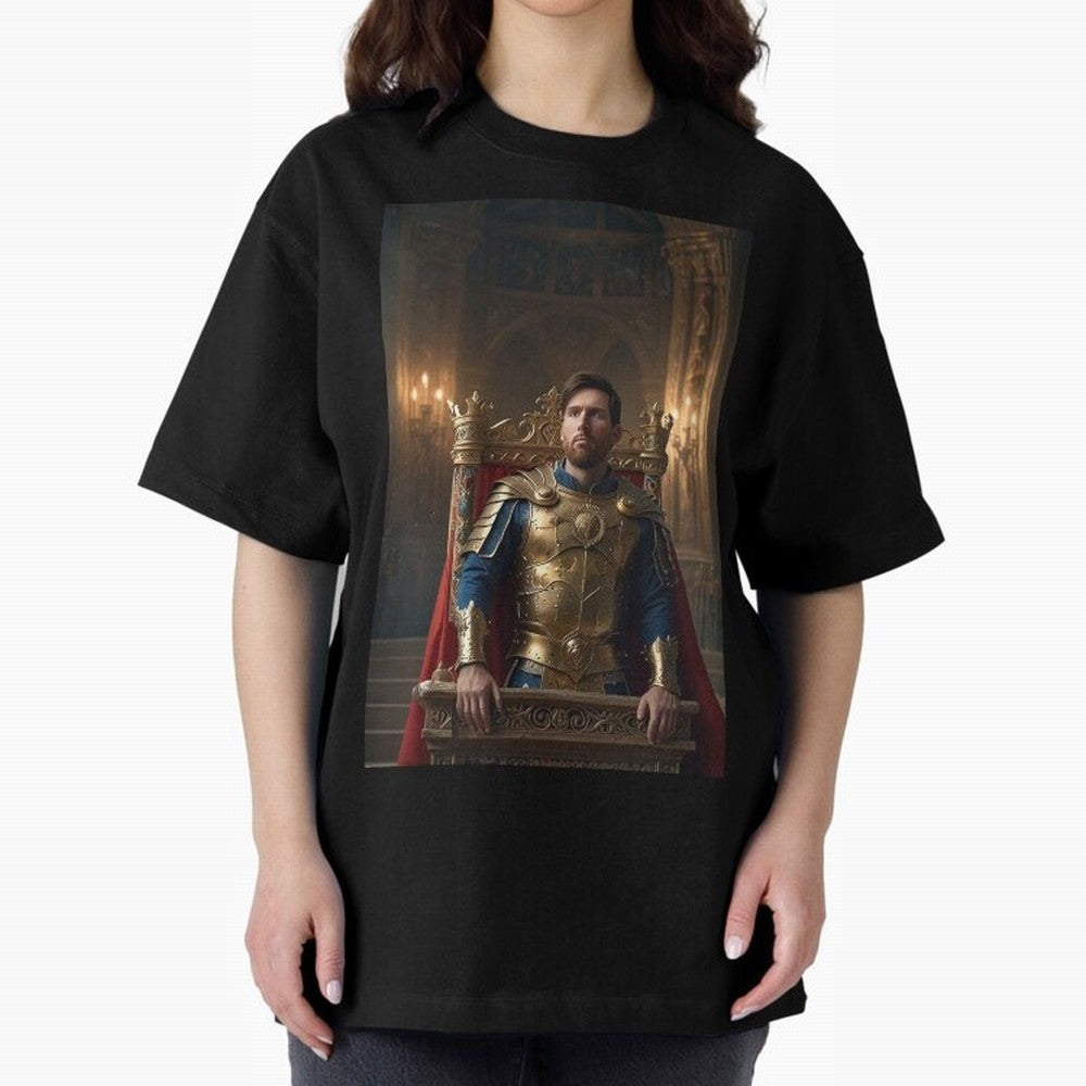 Messi the King 1 Oversized T-Shirt Step into Match Day Hype around FIFA World Cup 2026 Group Stage, Messi, CR7 and Mbappe, England, France and Netherlands, Stadium Memories, Football Loyalty, International Chants and Championship Tradition; Perfect