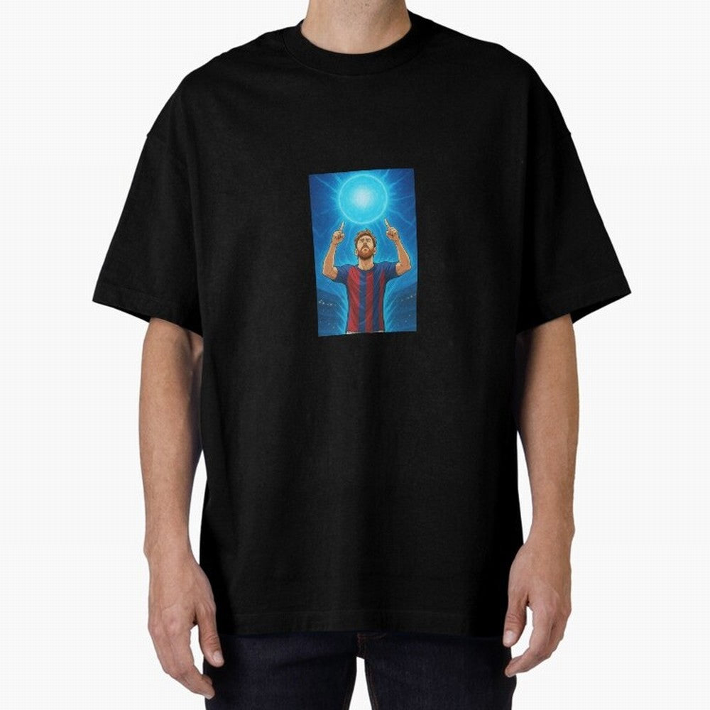 Barcelona Genkidama God Oversized T-Shirt Show Fan Pride Across Match Day Hype around FIFA World Cup 2026 USA Canada Mexico, Haaland, Portugal, Spain and Germany, Championship Spirit, Famous Goals, Roaring Crowds and International Football Unity;