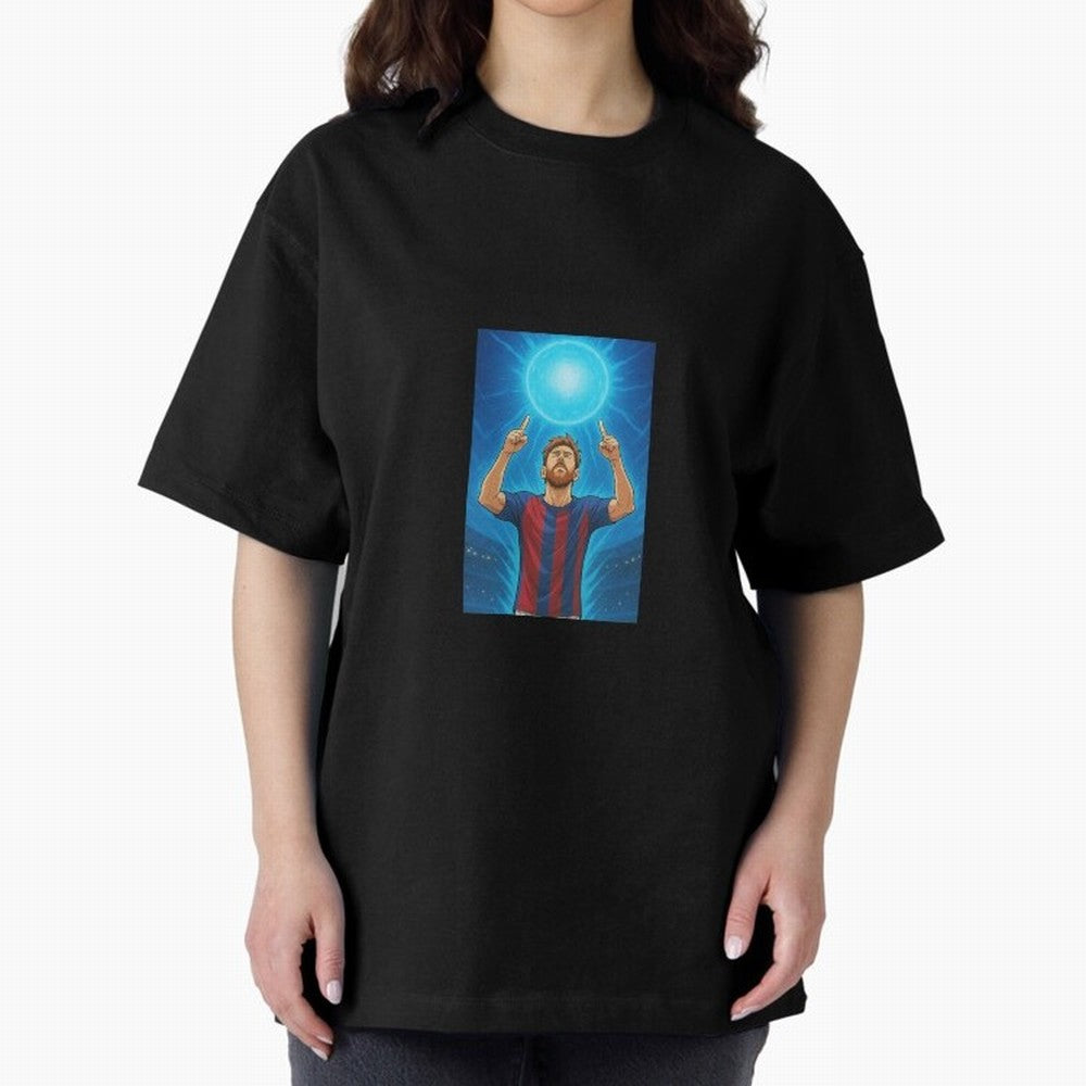 Barcelona Genkidama God Oversized T-Shirt Show Fan Pride Across Match Day Hype around FIFA World Cup 2026 USA Canada Mexico, Haaland, Portugal, Spain and Germany, Championship Spirit, Famous Goals, Roaring Crowds and International Football Unity;