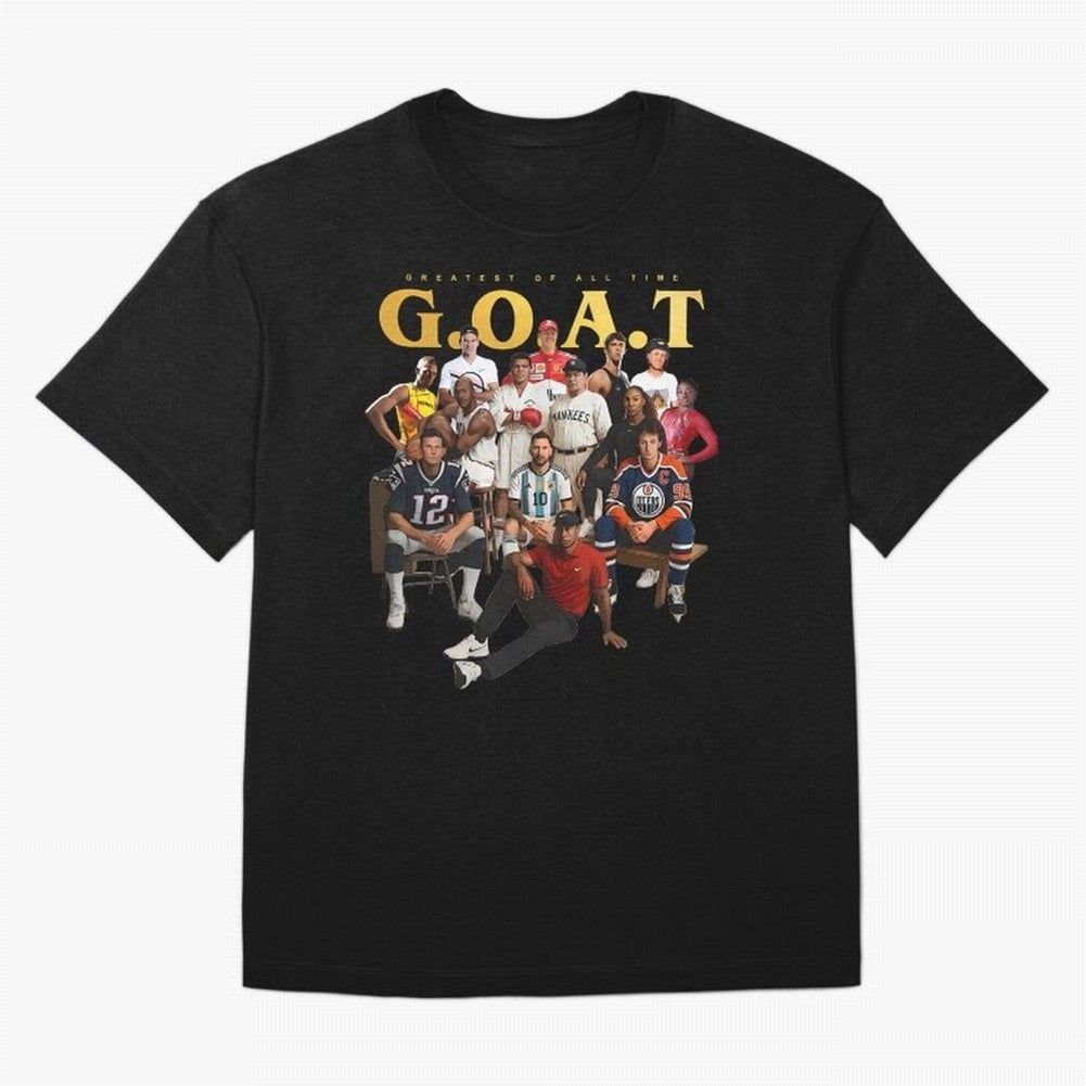 GOAT of all Sports Essential T-Shirt Honor Champions and Dreams in Match Day Hype around FIFA World Cup 2026 Group Stage, Mbappe, Argentina, France and Brazil, Champion Mindset, Group Stage Buzz, Knockout Tension and Passionate Fan Culture; Created