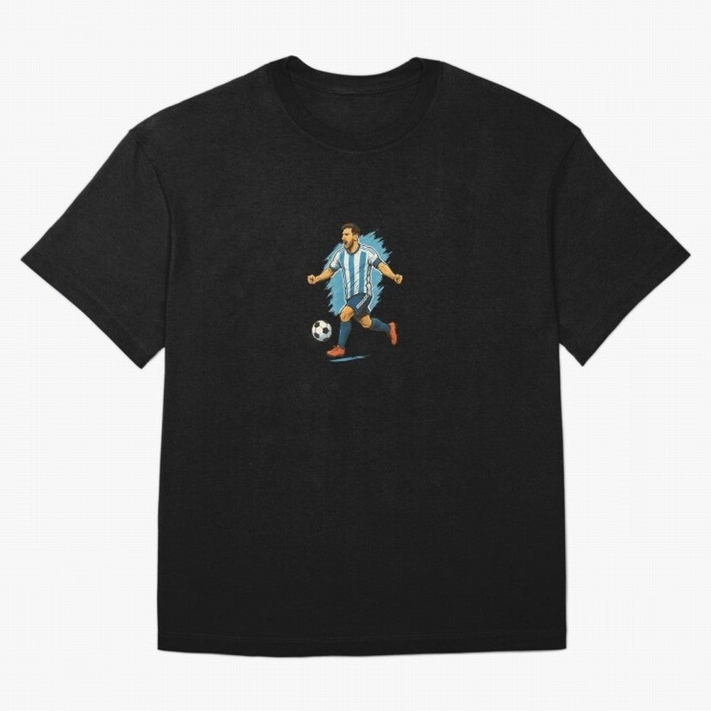 Dynamic Soccer Player Illustration ¨C High-Energy Football Art Classic T-Shirt Bring Home the FIFA World Cup 2026 Journey through CR7 and Messi Highlights, England and Germany Pride, Fan Favorite Moments, National Team Passion, Big Match Drama and