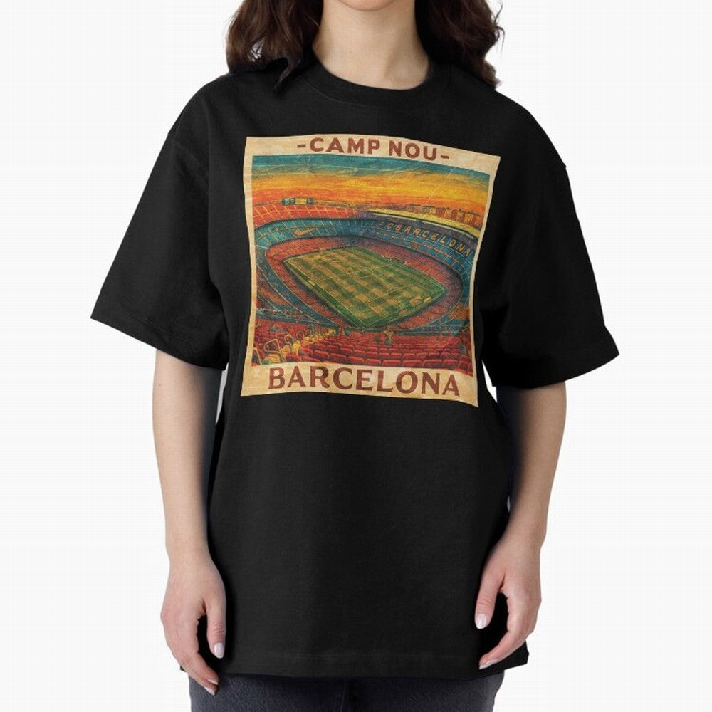 Camp Nou Barcelona FC Classic T-Shirt Elevate FIFA World Cup 2026 for Fans of Haaland and Mbappe and Brazil, Portugal and Argentina, Bringing Football History, Final Match Energy, Crowd Noise and Once in a Lifetime Moments; Ideal for Passionate