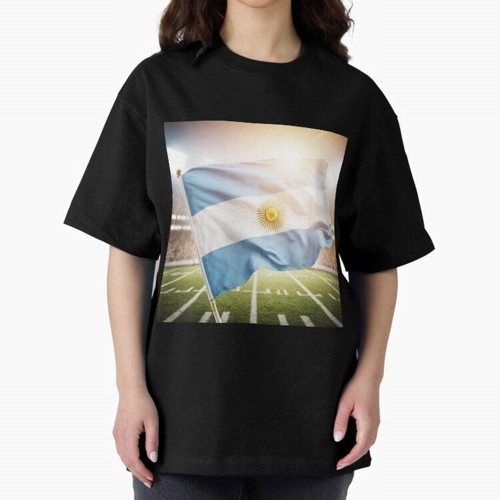 Argentina Flag 3D Football Design ¨C Supporters Argentina Classic T-Shirt Build Match Day Hype around FIFA World Cup 2026 USA Canada Mexico, Cristiano Ronaldo, Haaland and CR7, Argentina, Retro Football Energy, Iconic Rivalries, Trophy Chase Drama