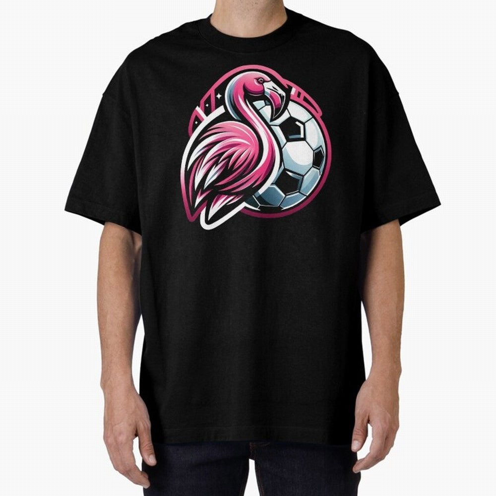 Flamingo & Soccer Fusion Classic T-Shirt Carry FIFA World Cup 2026 for Fans of Messi, CR7 and Mbappe and Germany, Bringing Sports Nostalgia, International Competition, Famous Players and Unforgettable Victories; Perfect for People Who Love