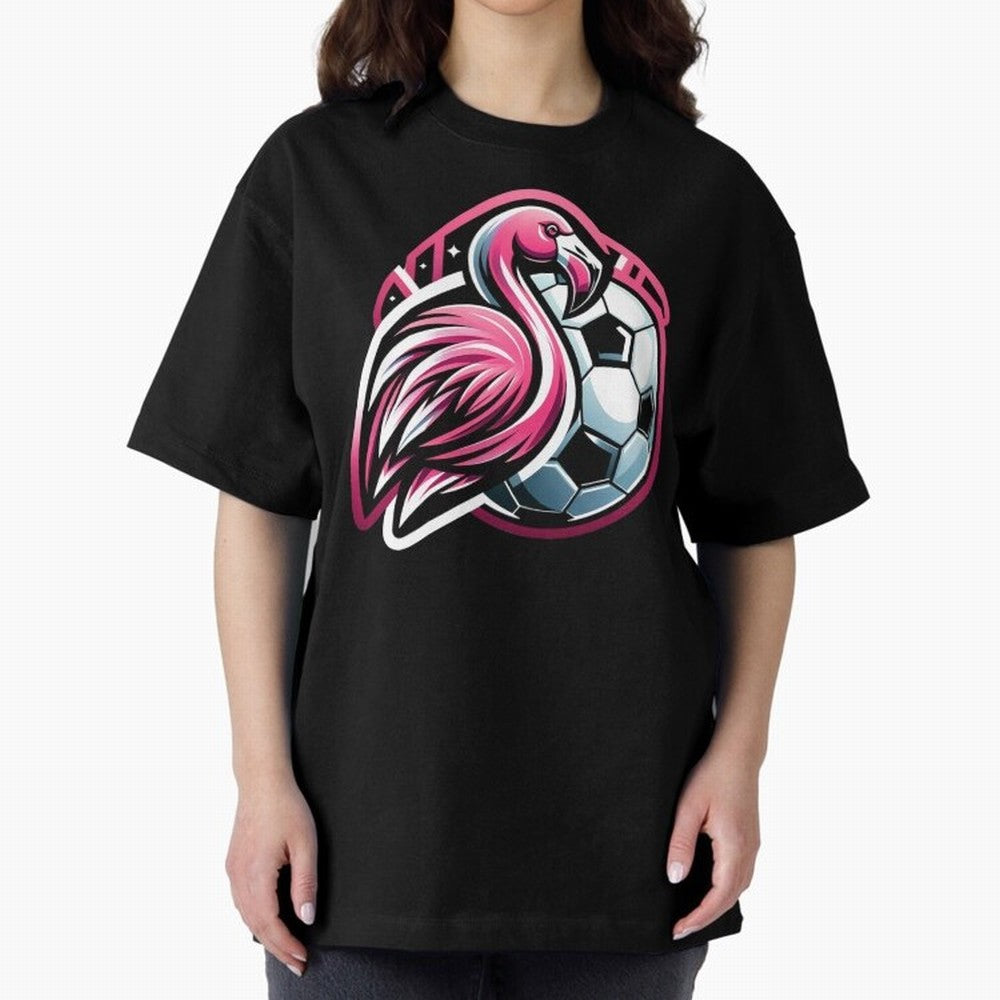 Flamingo & Soccer Fusion Classic T-Shirt Carry FIFA World Cup 2026 for Fans of Messi, CR7 and Mbappe and Germany, Bringing Sports Nostalgia, International Competition, Famous Players and Unforgettable Victories; Perfect for People Who Love