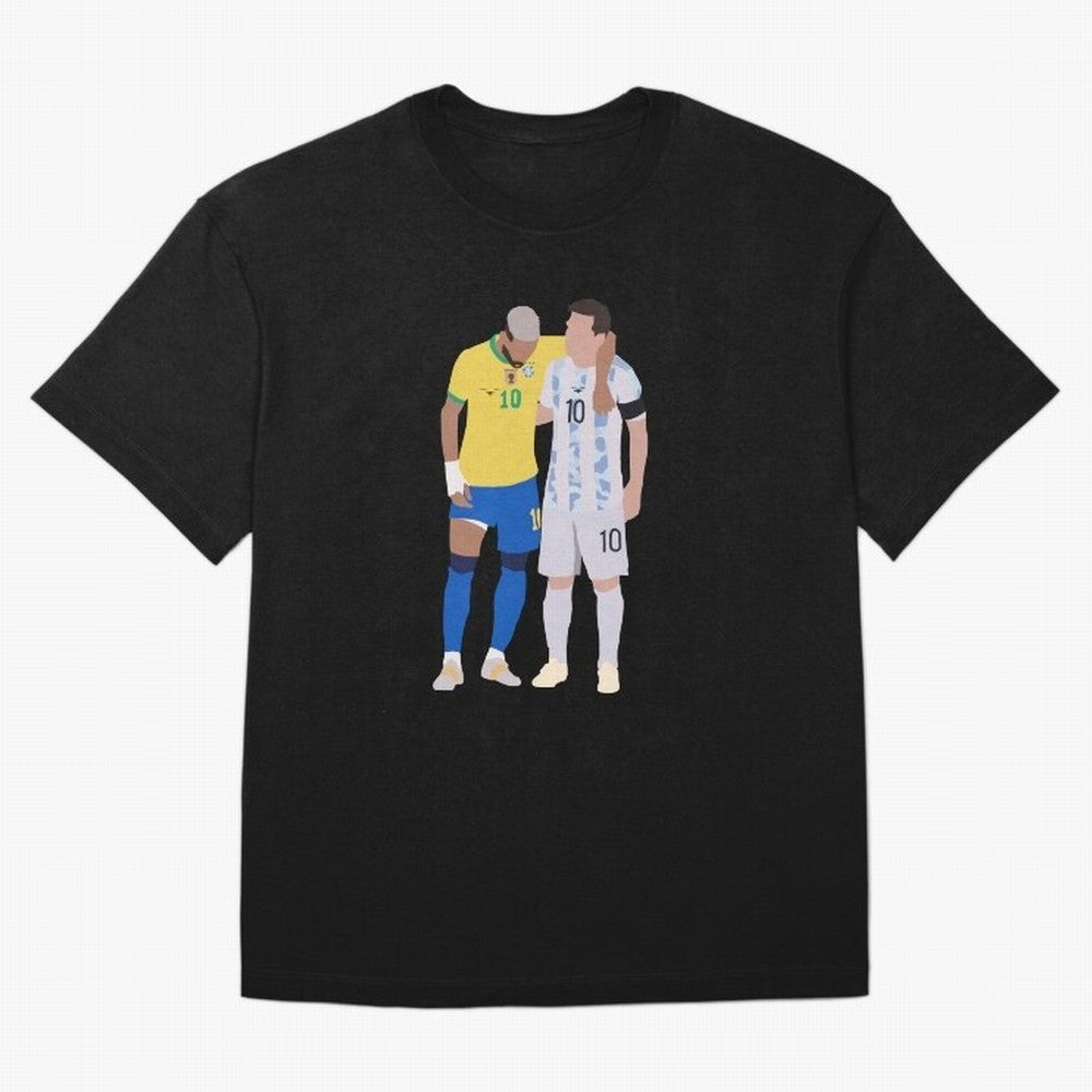 Messi and Neymar Copa America Friends Classic T-Shirt Live for the Drama of Global Football Passion for FIFA World Cup 2026 Group Stage, Capturing Messi, CR7 and Mbappe, Portugal, Spain and Germany, Match Day Excitement, Supporter Culture, Golden