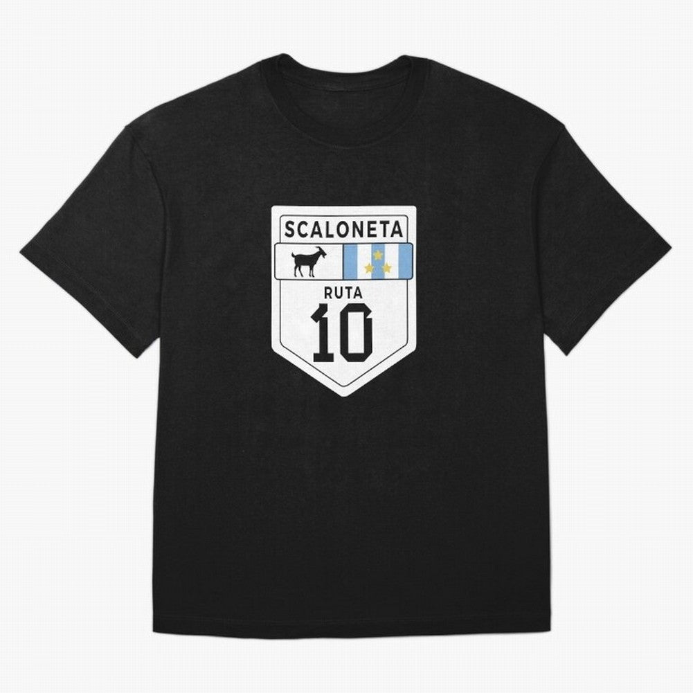 Scaloneta - Messi 10 - Goat Oversized T-Shirt Show Championship Spirit for FIFA World Cup 2026 Group Stage Spirit, Capturing England, France and Netherlands, Neymar, Stadium Chants, National Pride, Trophy Dreams and Unforgettable Football Memories;