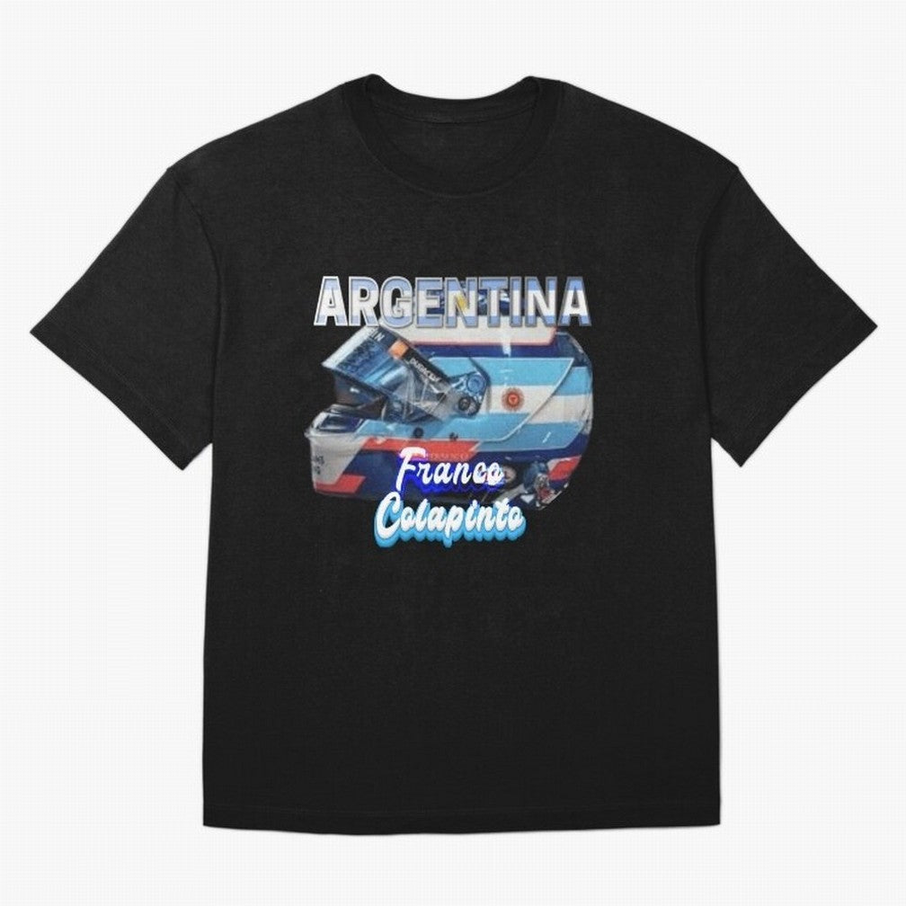 5306 Colapinto Helmet Argentina Oversized T-Shirt Celebrate Football Heritage in the FIFA World Cup 2026 Journey through Messi, CR7 and Mbappe Highlights, Portugal, Spain and Germany Pride, Global Supporter Spirit, Legendary Goals, National Colors
