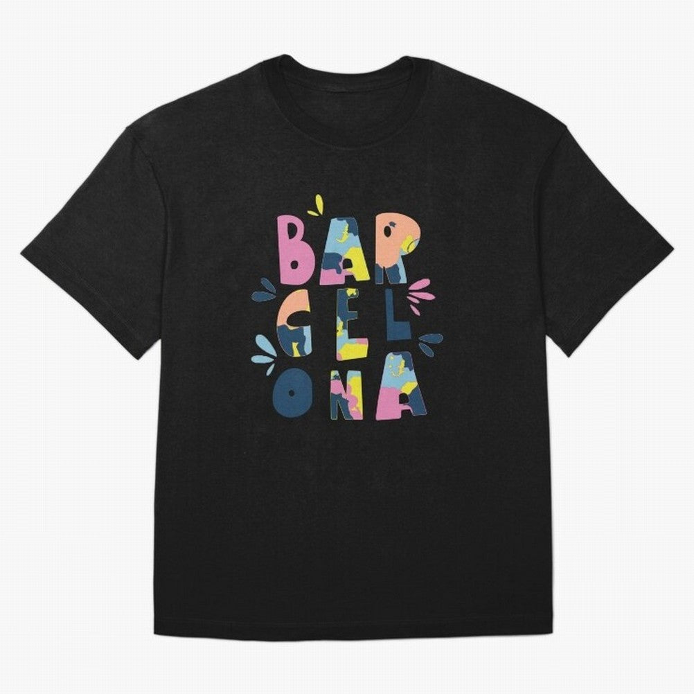 Barcelona Letters Classic T-Shirt Celebrate Golden Goal Energy in FIFA World Cup 2026 USA Canada Mexico for Fans of Messi, CR7 and Mbappe and Spain, Bringing Supporter Pride, Iconic Celebrations, Legendary Names and Global Match Day Energy; Ideal