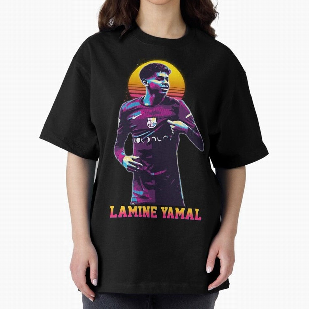 LAMINE YAMAL Oversized T-Shirt Cheer for Global Football Passion for FIFA World Cup 2026 USA Canada Mexico, Built around Cristiano Ronaldo, Haaland and CR7, Argentina, Goal Celebration Energy, Supporter Heritage, Football Icons and Worldwide