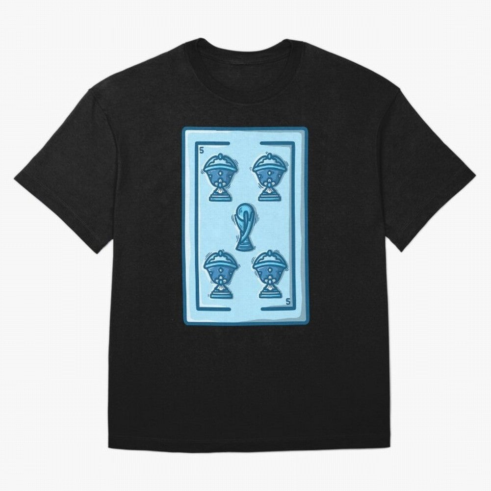5 de copas - Argentina Classic T-Shirt Turn Up for FIFA World Cup 2026 Spirit, Celebrating Brazil, Portugal and Argentina, Neymar, Goal Celebration Energy, Supporter Heritage, Football Icons and Worldwide Tournament Joy; Made for Collectors Who