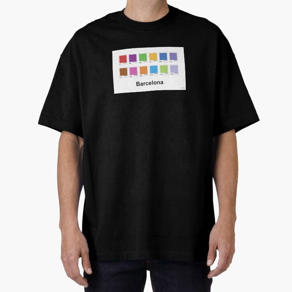 Barcelona Metro Colors Classic T-Shirt Share the Excitement of Global Football Passion for FIFA World Cup 2026 Group Stage, Built around Messi and Cristiano Ronaldo, France and Portugal, Vintage Soccer Flavor, Modern Football Stars, National Flags