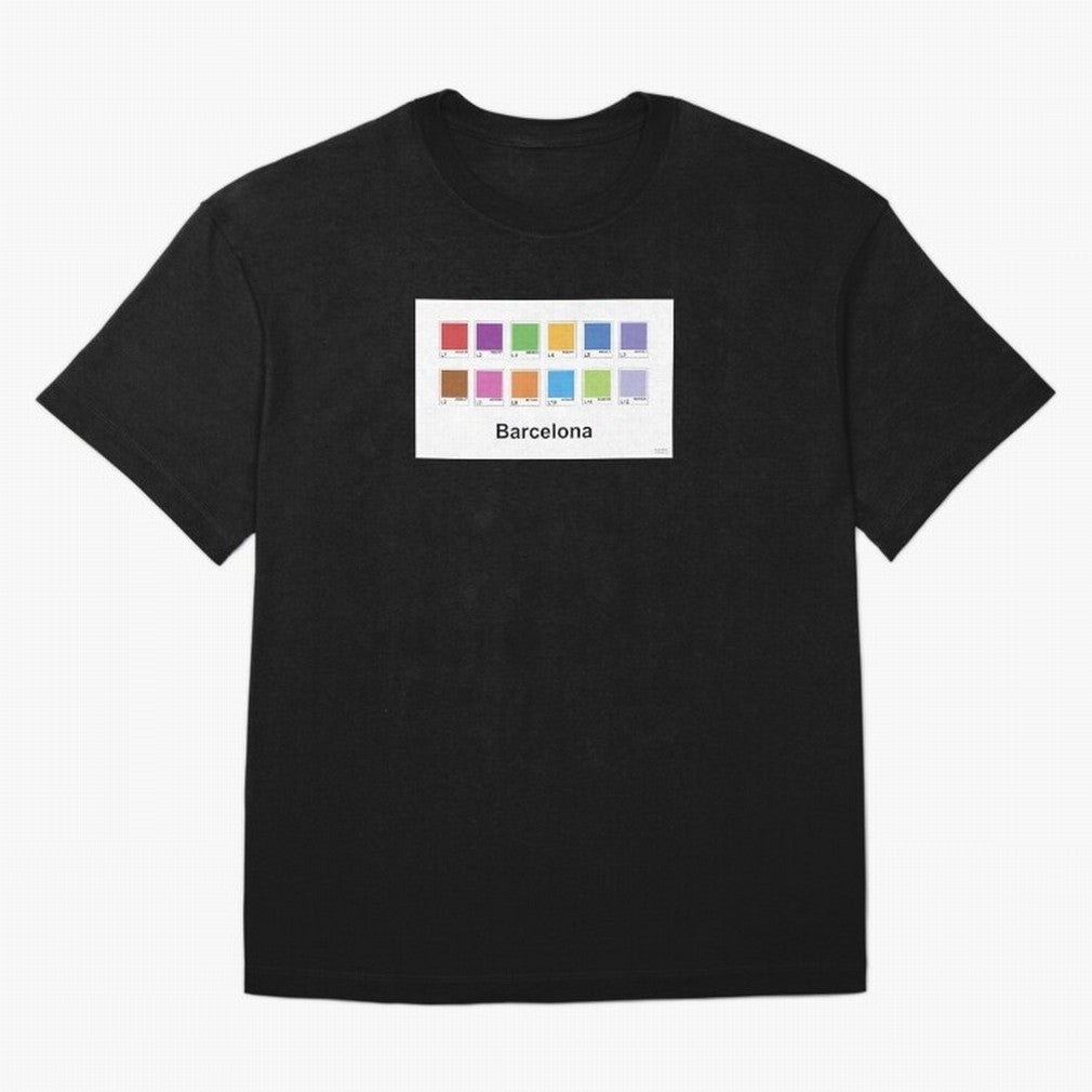 Barcelona Metro Colors Classic T-Shirt Share the Excitement of Global Football Passion for FIFA World Cup 2026 Group Stage, Built around Messi and Cristiano Ronaldo, France and Portugal, Vintage Soccer Flavor, Modern Football Stars, National Flags