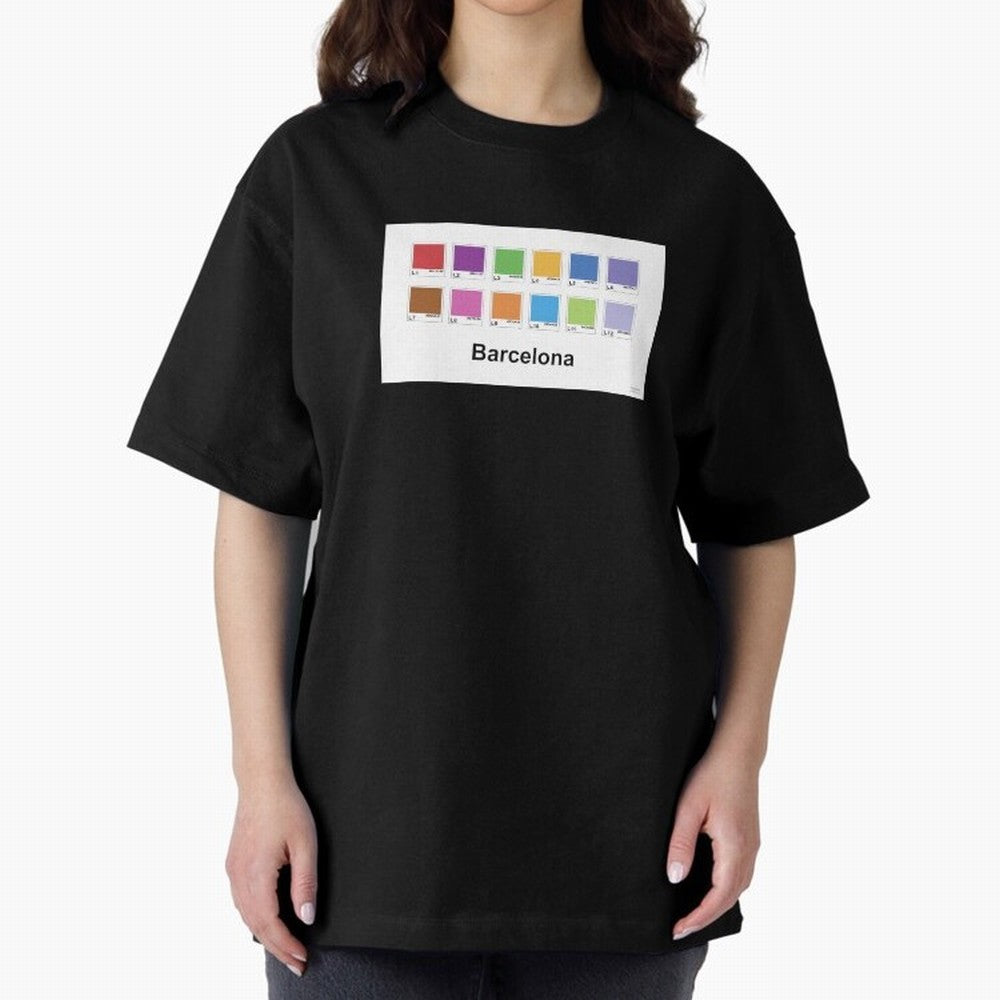 Barcelona Metro Colors Classic T-Shirt Share the Excitement of Global Football Passion for FIFA World Cup 2026 Group Stage, Built around Messi and Cristiano Ronaldo, France and Portugal, Vintage Soccer Flavor, Modern Football Stars, National Flags