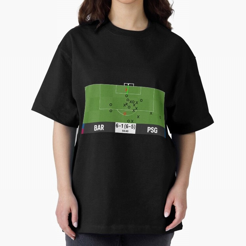 Barcelona vs Paris Saint-Germain 6-1 (6-5) @ 94:40 Goal by Sergi Roberto (La Remontada) Classic T-Shirt Relive Legendary Nights from FIFA World Cup 2026 Group Stage Spirit, Centered on Brazil, Portugal and Argentina, Messi and Cristiano Ronaldo,