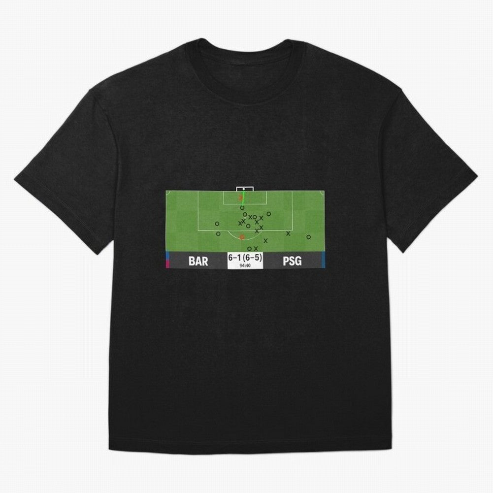 Barcelona vs Paris Saint-Germain 6-1 (6-5) @ 94:40 Goal by Sergi Roberto (La Remontada) Classic T-Shirt Relive Legendary Nights from FIFA World Cup 2026 Group Stage Spirit, Centered on Brazil, Portugal and Argentina, Messi and Cristiano Ronaldo,