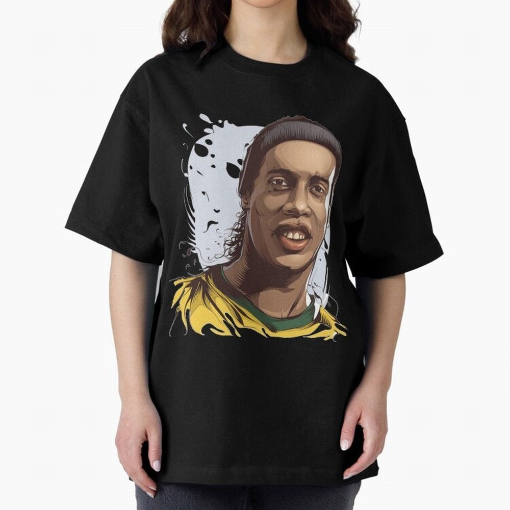 Illustration Ronaldinho Art Classic T-Shirt Back the Journey through FIFA World Cup 2026 Group Stage for Fans of CR7 and France and Portugal, Bringing Champion Mindset, Group Stage Buzz, Knockout Tension and Passionate Fan Culture; Made for Die