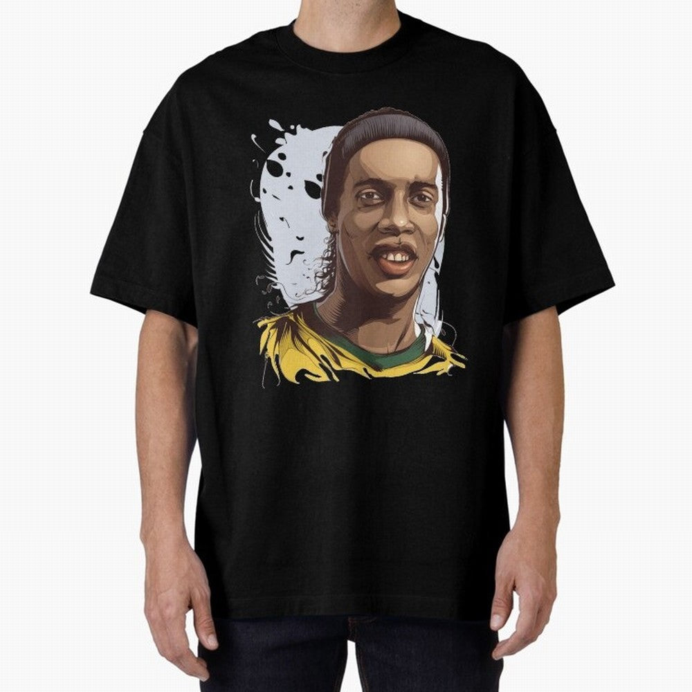 Illustration Ronaldinho Art Classic T-Shirt Back the Journey through FIFA World Cup 2026 Group Stage for Fans of CR7 and France and Portugal, Bringing Champion Mindset, Group Stage Buzz, Knockout Tension and Passionate Fan Culture; Made for Die
